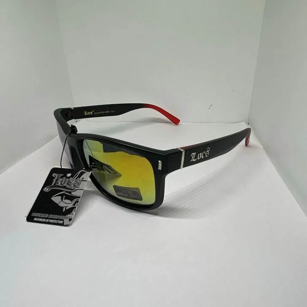 Locs Mirrored UV400 Square Wrap Sunglasses New with Tags